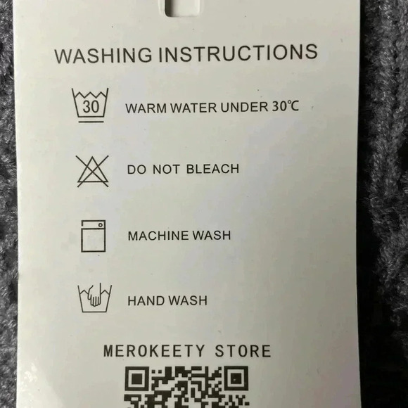 NWT MEROKEETY WO SIZE LARGE GRAY FAUX WRAP SWEATER OPEN WEAVE DESIGN SOFT - Picture 5 of 11